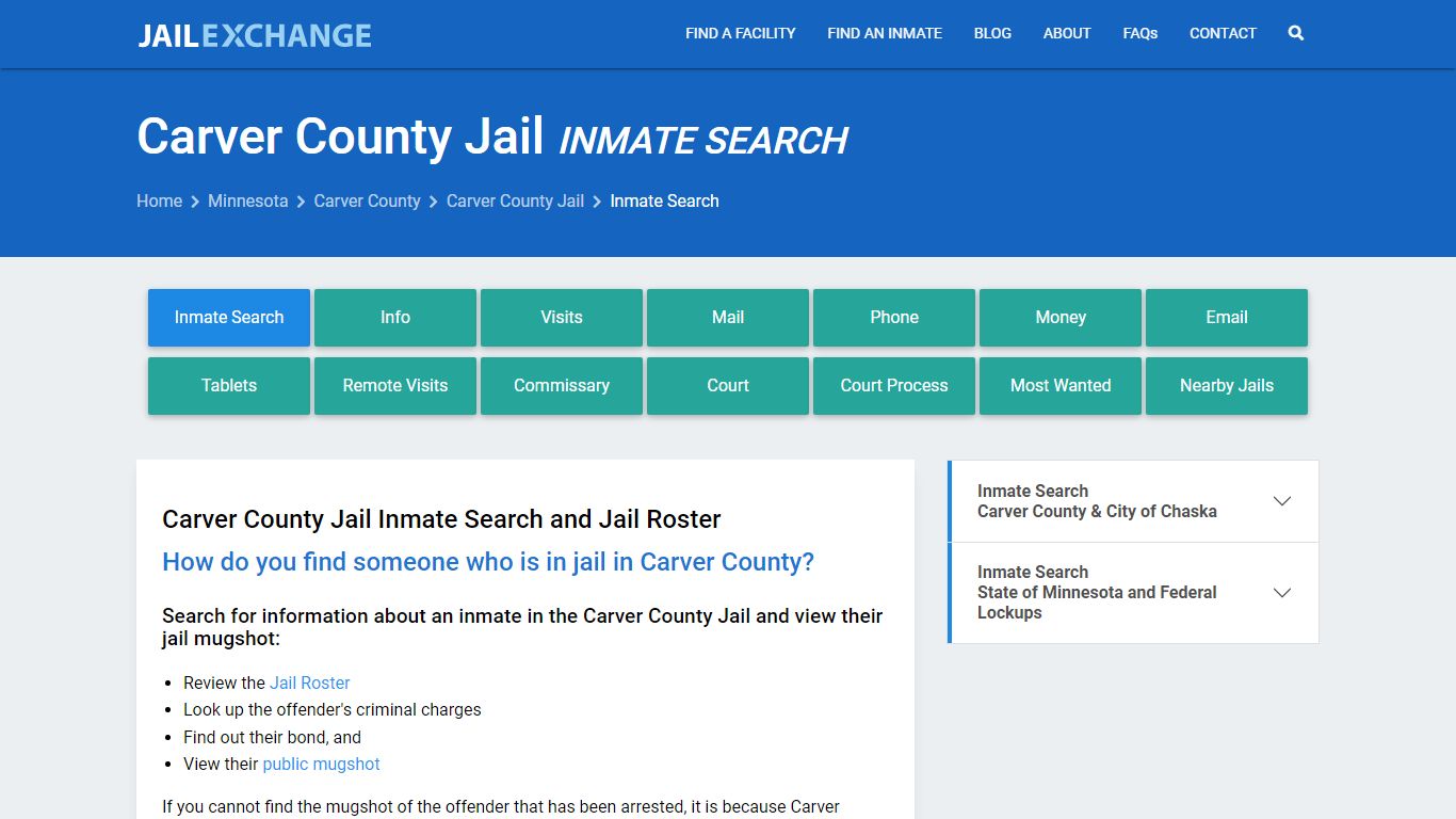 Inmate Search: Roster & Mugshots - Carver County Jail, MN